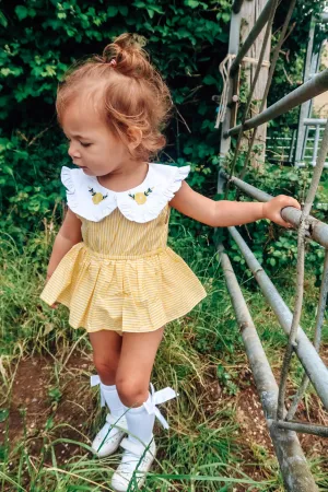 Evelyn Stripe Peplum Romper