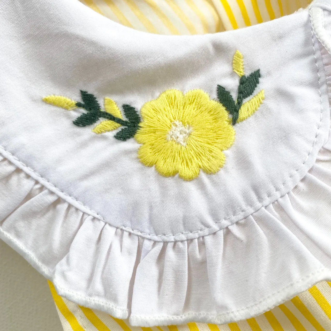 Evelyn Stripe Peplum Romper