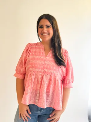 Eyelet Embroidered Blouse