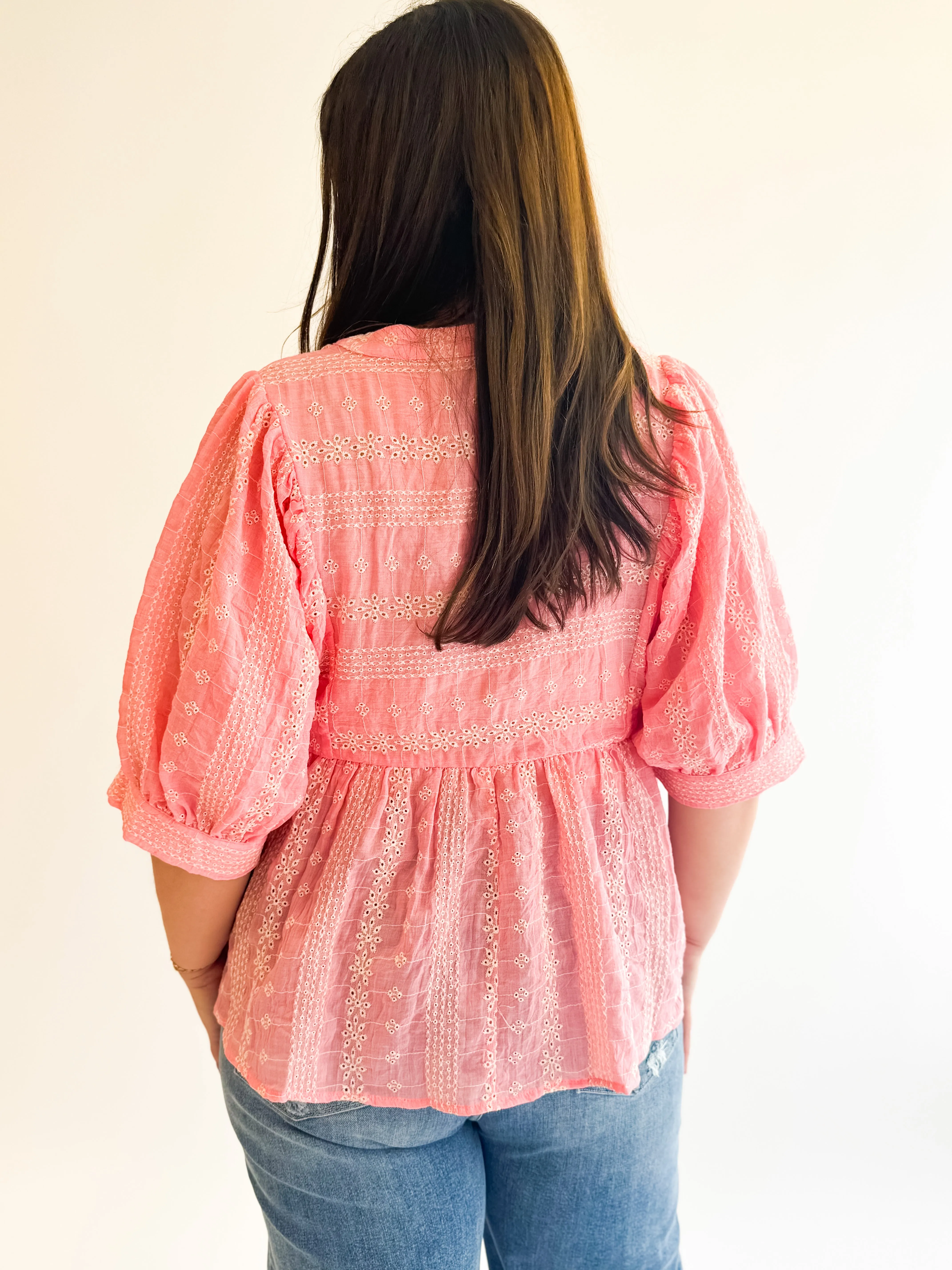 Eyelet Embroidered Blouse