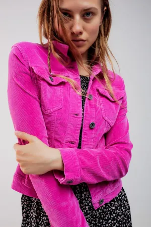 Fabulous Fuchsia Corduroy Jacket