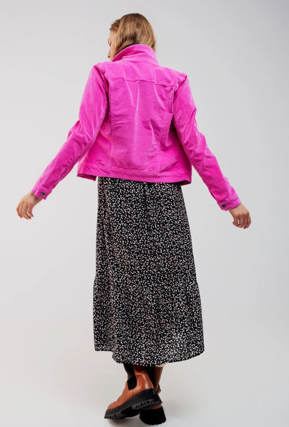 Fabulous Fuchsia Corduroy Jacket