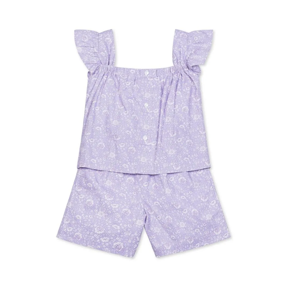 Faux Top Romper - Lavender Fields Floral