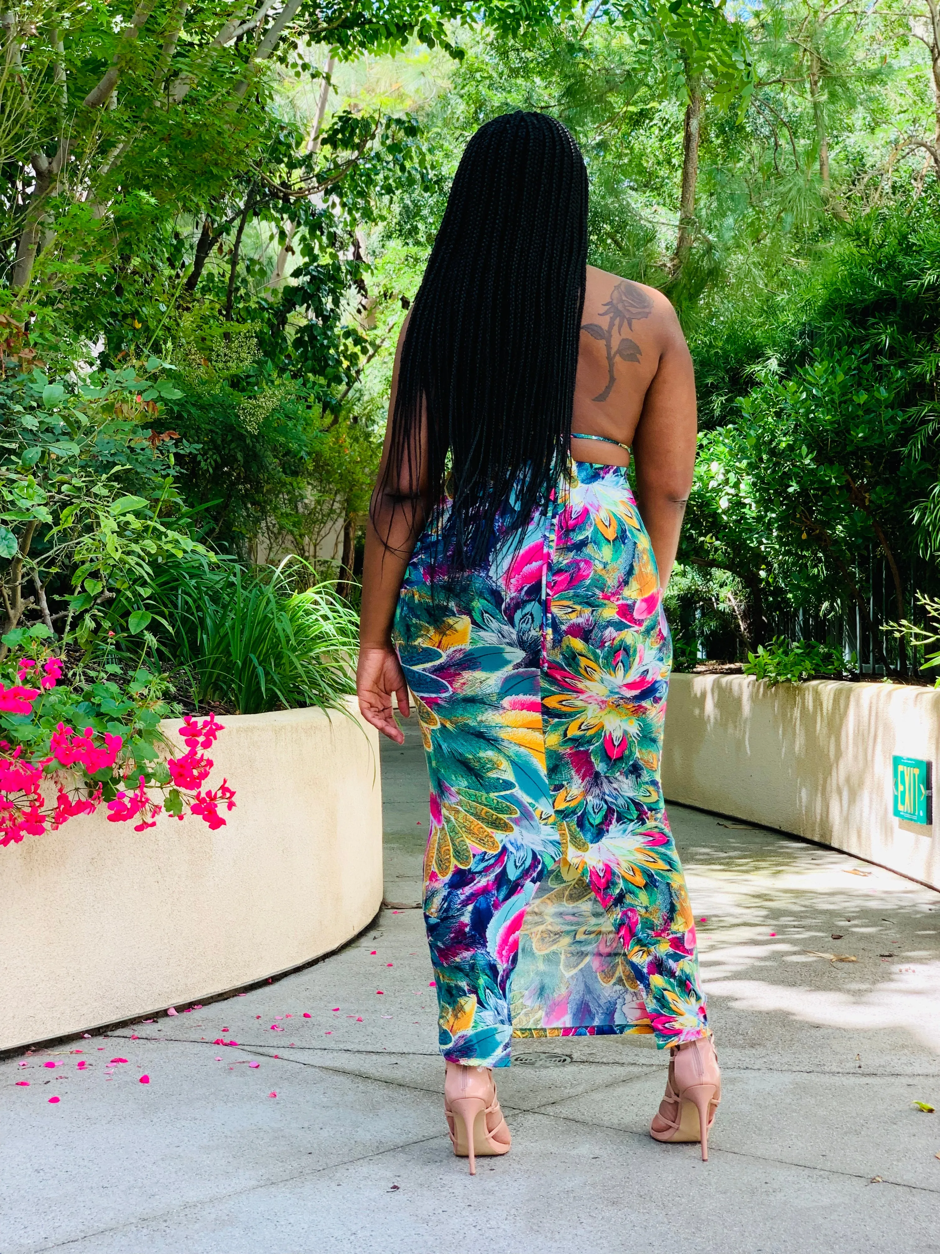 Feather Bomb Maxi Dress