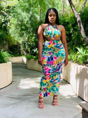 Feather Bomb Maxi Dress