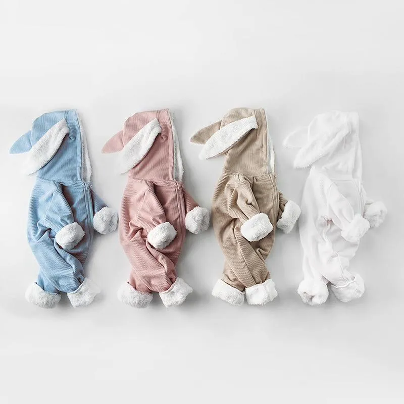Fleece Bunny Ear Romper