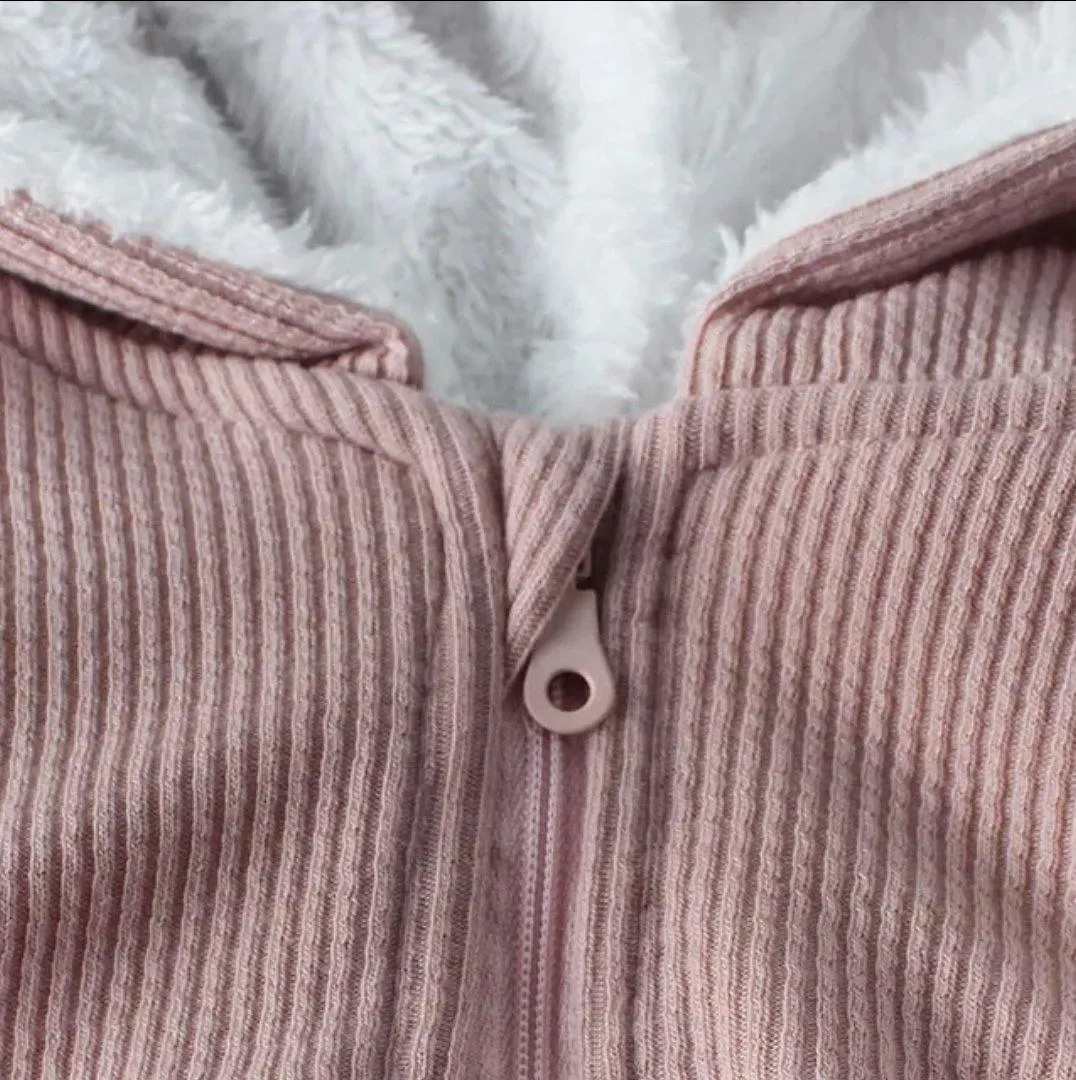 Fleece Bunny Ear Romper
