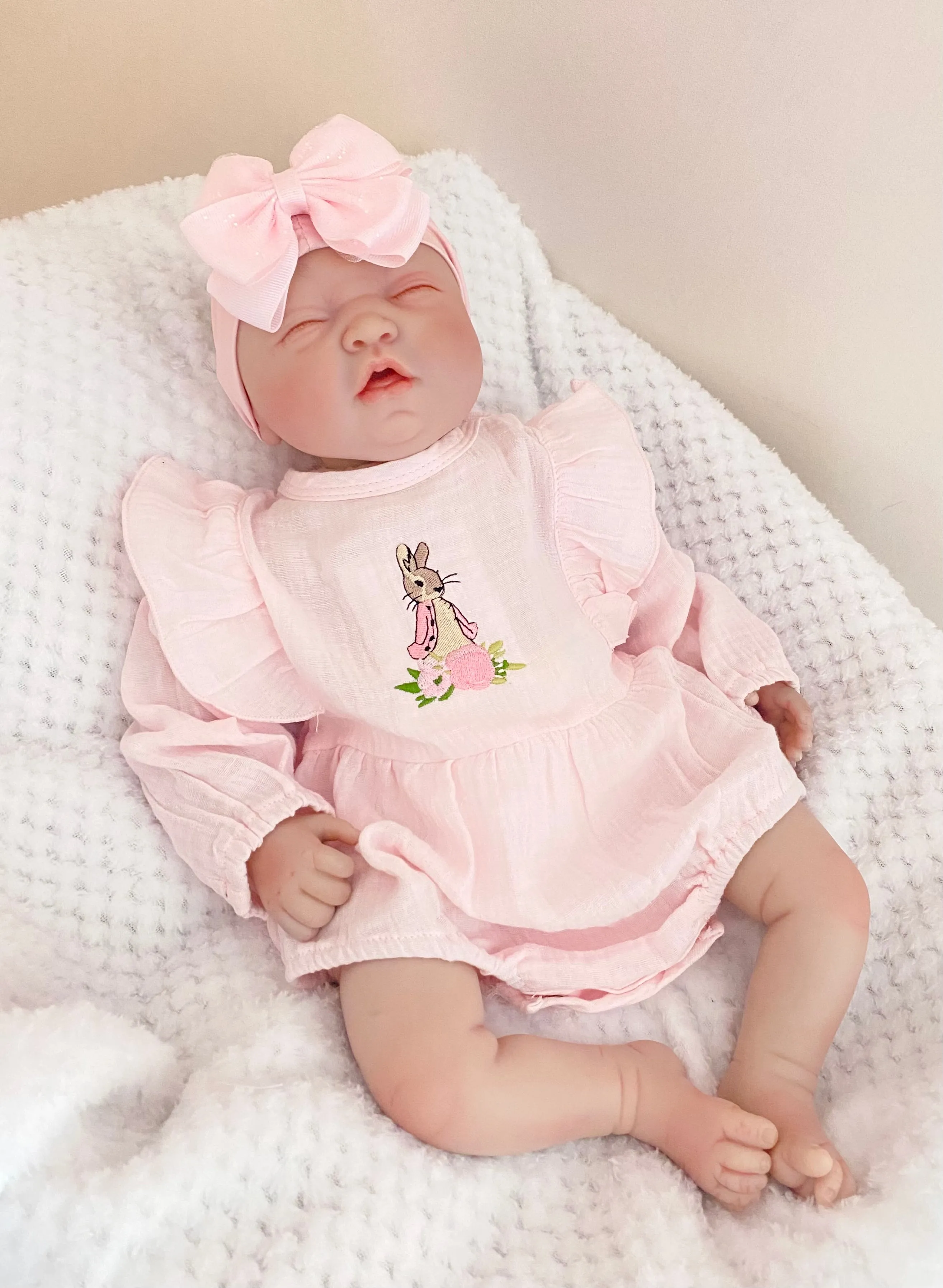 Flopsy Bunny Baby Girls Pink Body Suit