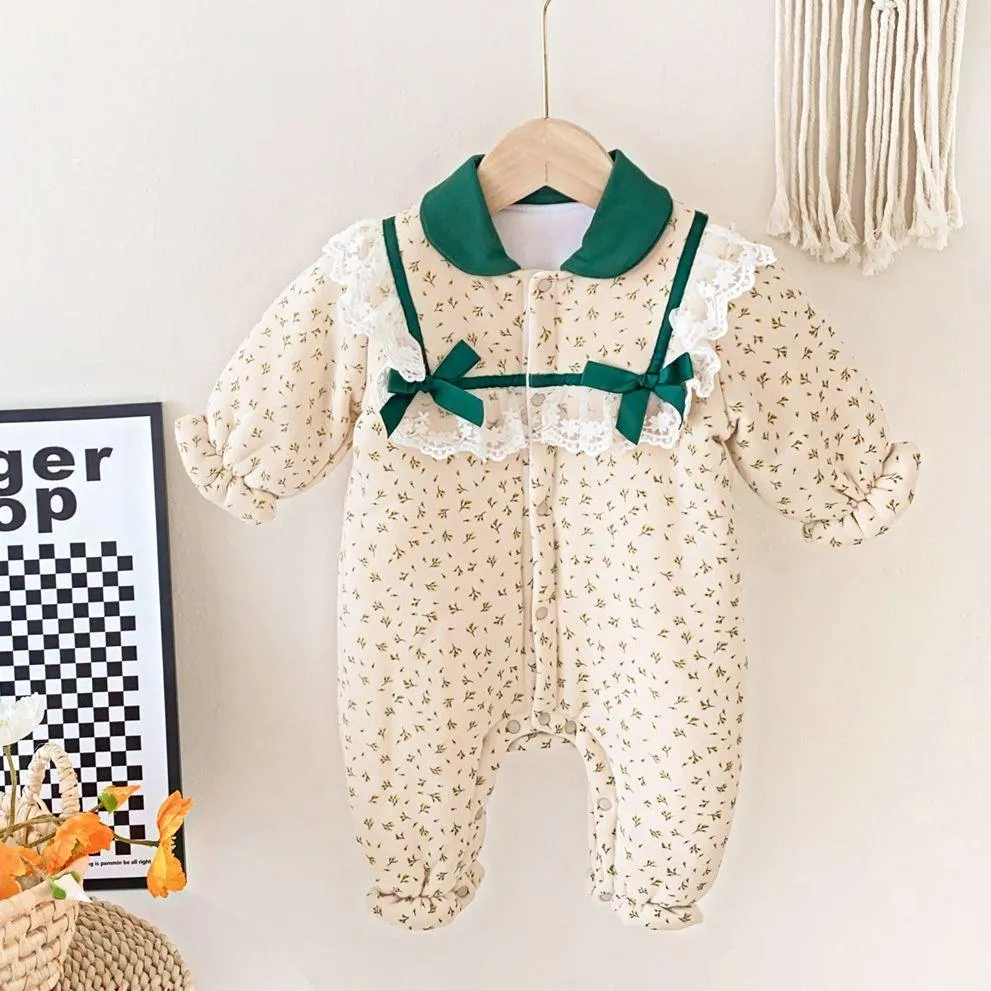 Floral Bow Pram Bodysuit