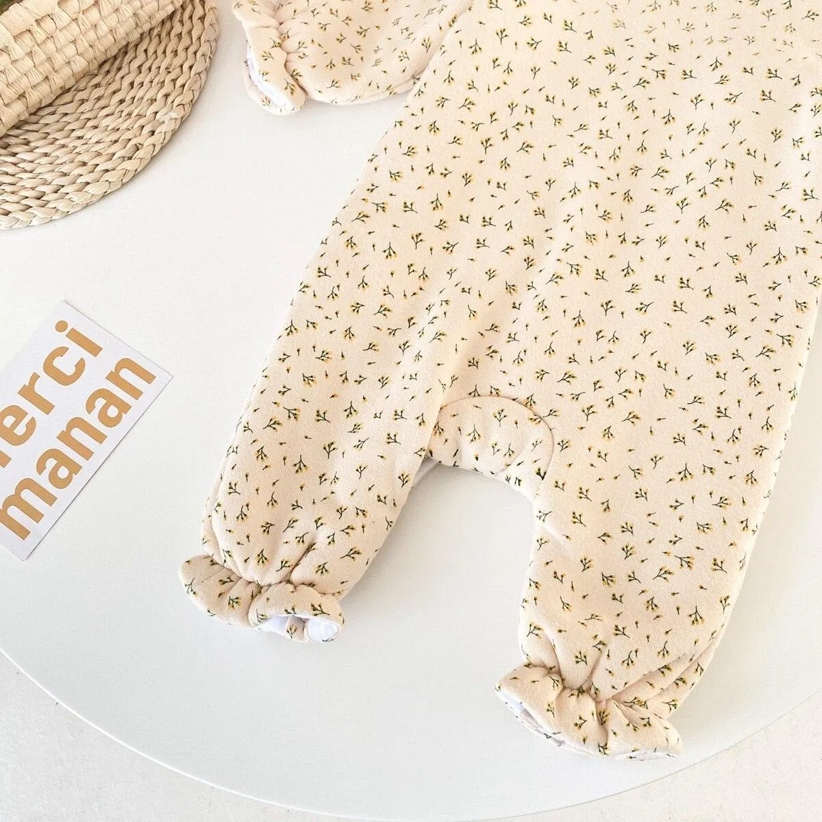 Floral Bow Pram Bodysuit