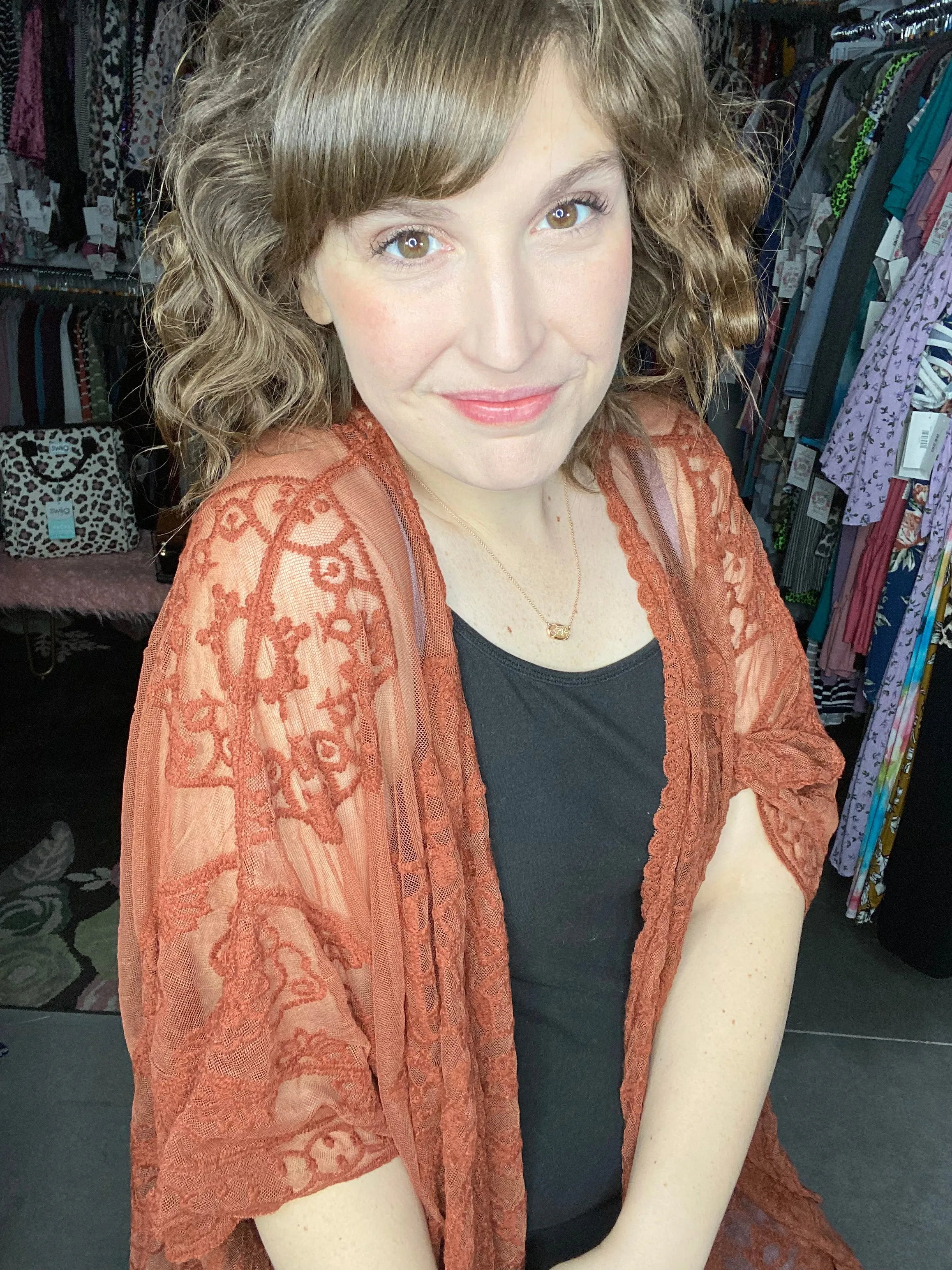 Floral Mandala Embroidered Kimono