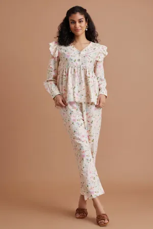 Floral Peplum Co-ord Set