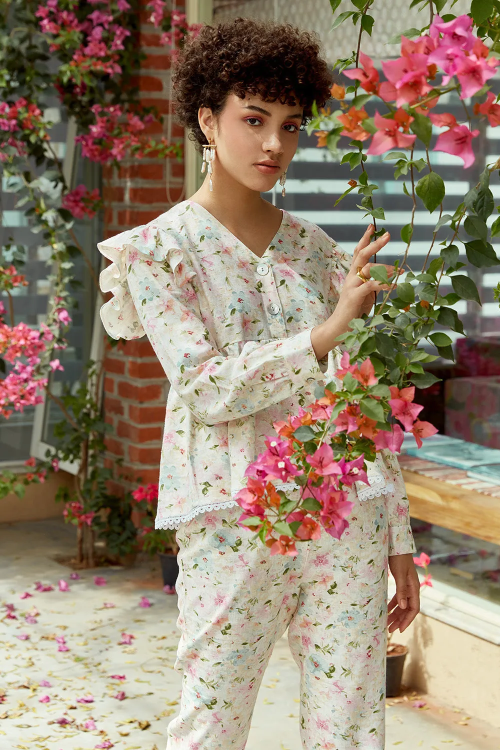Floral Peplum Co-ord Set