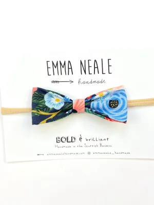Floral Vines Ruby Bow Headband