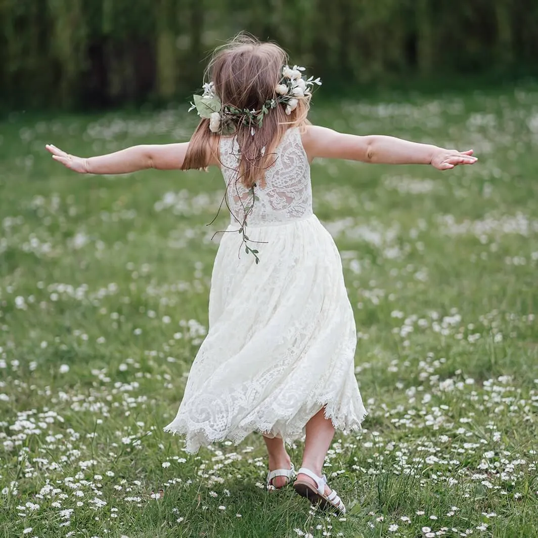Florence Flower Girl Dress - Lemon