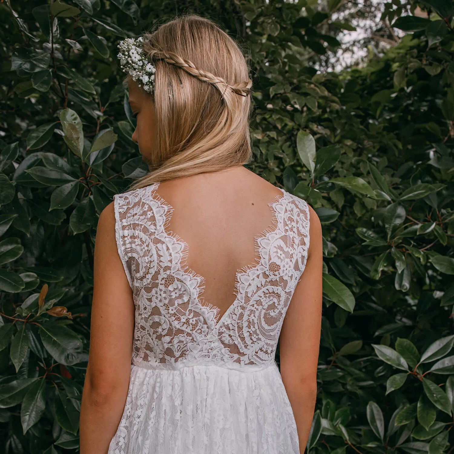 Florence Flower Girl Dress - White