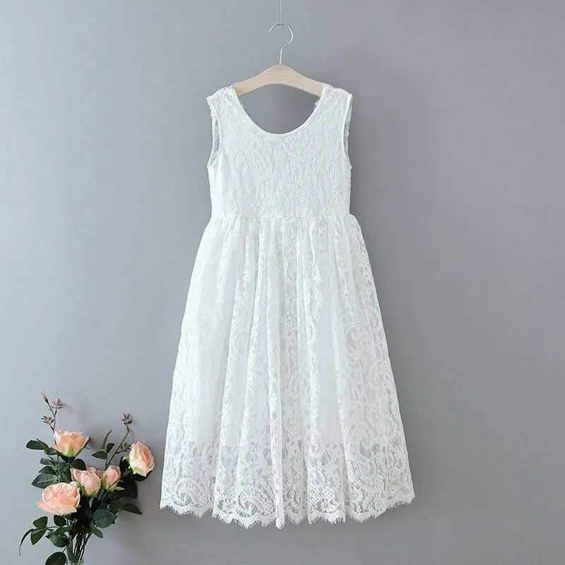 Florence Flower Girl Dress - White