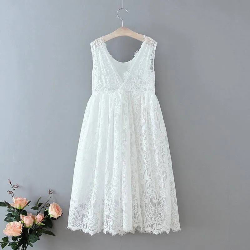 Florence Flower Girl Dress - White