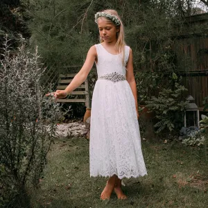 Florence Flower Girl Dress - White