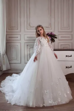 Flower Girl Dress with Open Back