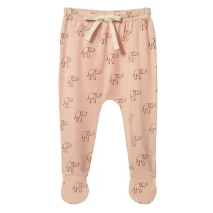 Footed Rompers - Elephant Rose