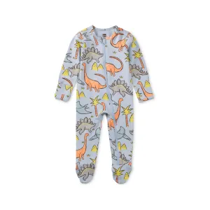 Footed Zip Front Romper - Baby Dinos