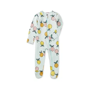 Footed Zip Front Romper - Lovely Limones