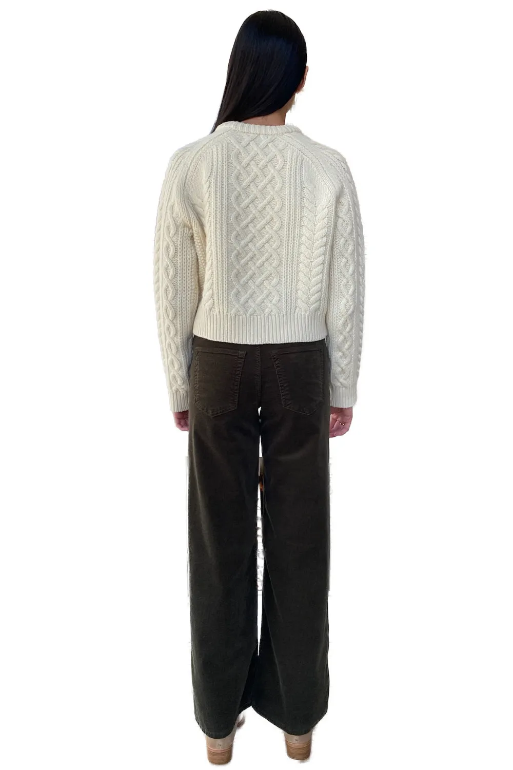 FRAME - Le Slim Palazzo Corduroy Pant - Rich Military