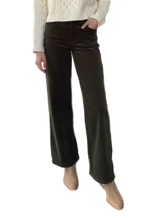 FRAME - Le Slim Palazzo Corduroy Pant - Rich Military