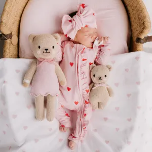 FRILL ZIP ROMPER | RED HEARTS
