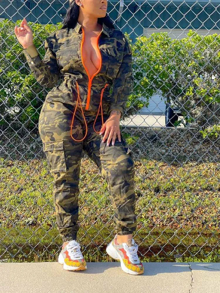 Front Zipper Jumpsuit