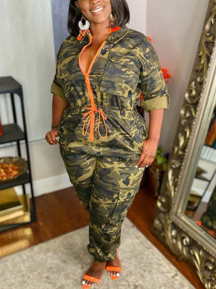 Front Zipper Jumpsuit