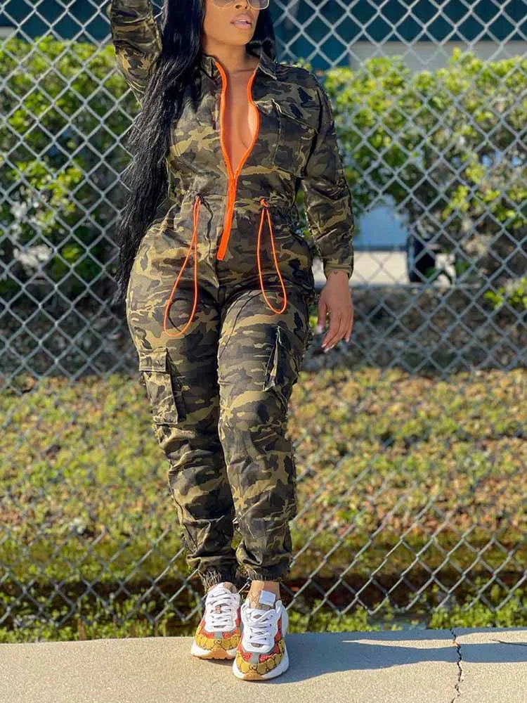 Front Zipper Jumpsuit