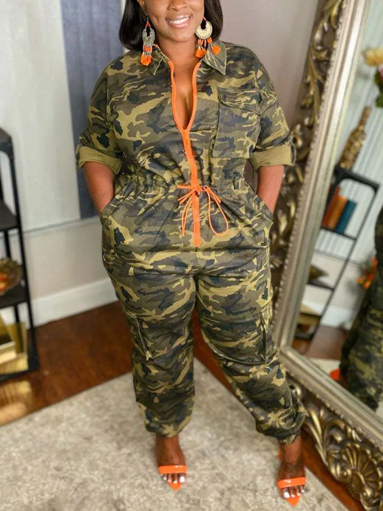 Front Zipper Jumpsuit