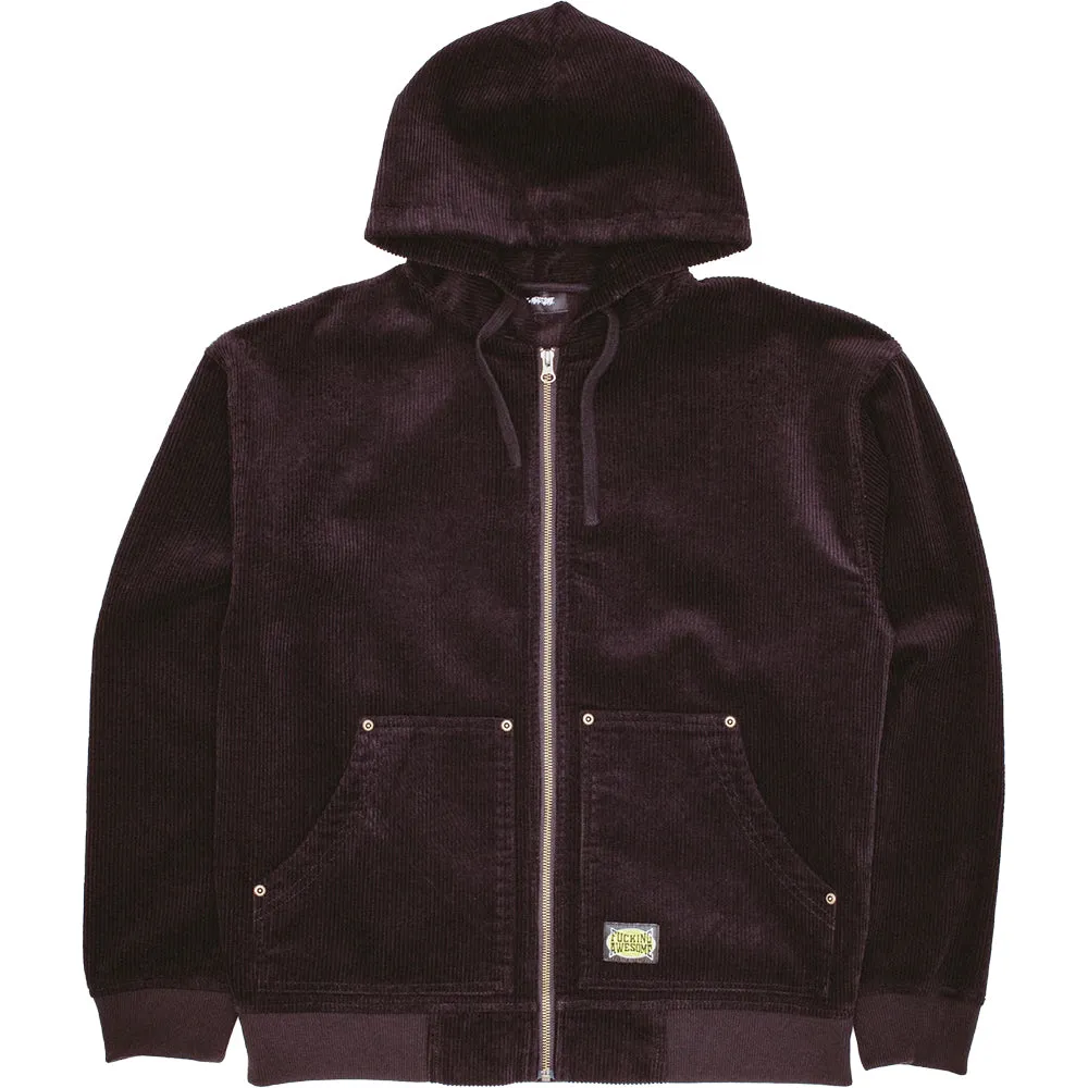 Fucking Awesome KO Corduroy Zipped Hoodie Black