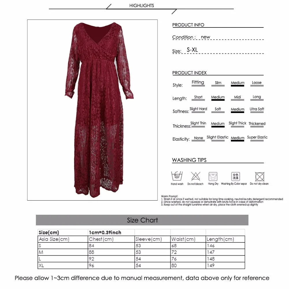 Gail Freeman M-2XL Lace Maternity V-Neck Wedding Gown, Bridesmaid or Party Dress