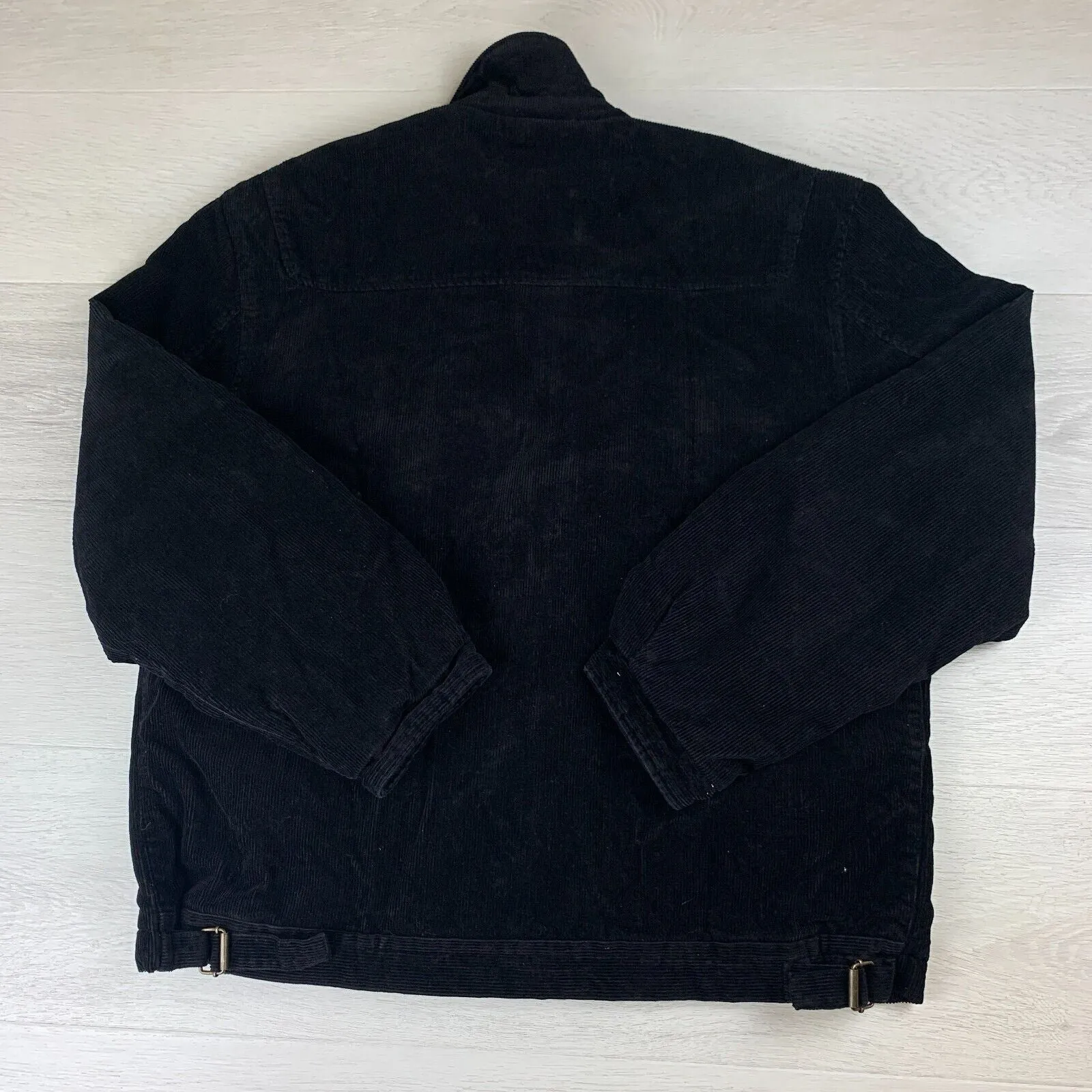 Gazman Mens Black Corduroy Bomber Jacket Size Large (New)
