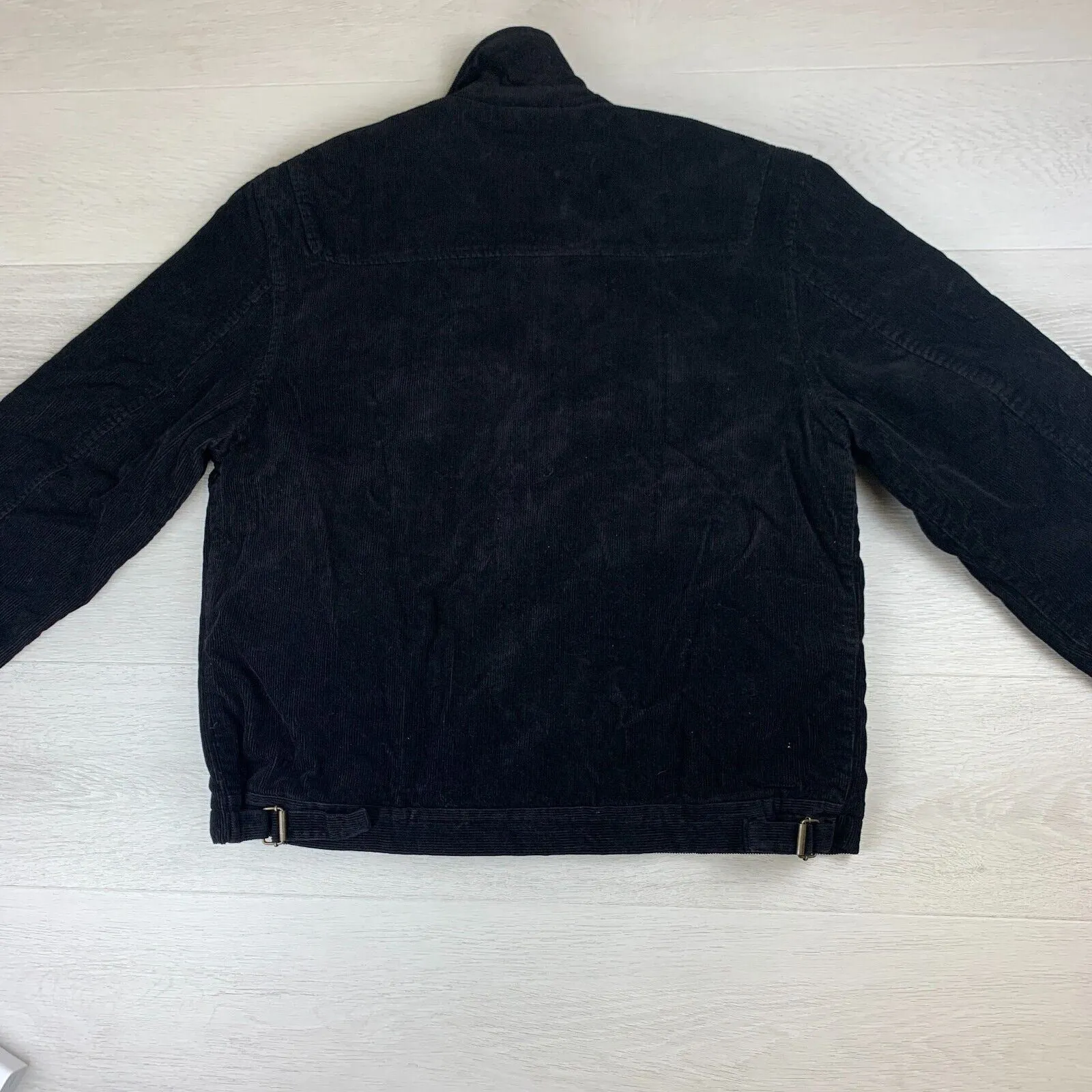 Gazman Mens Black Corduroy Bomber Jacket Size Large (New)