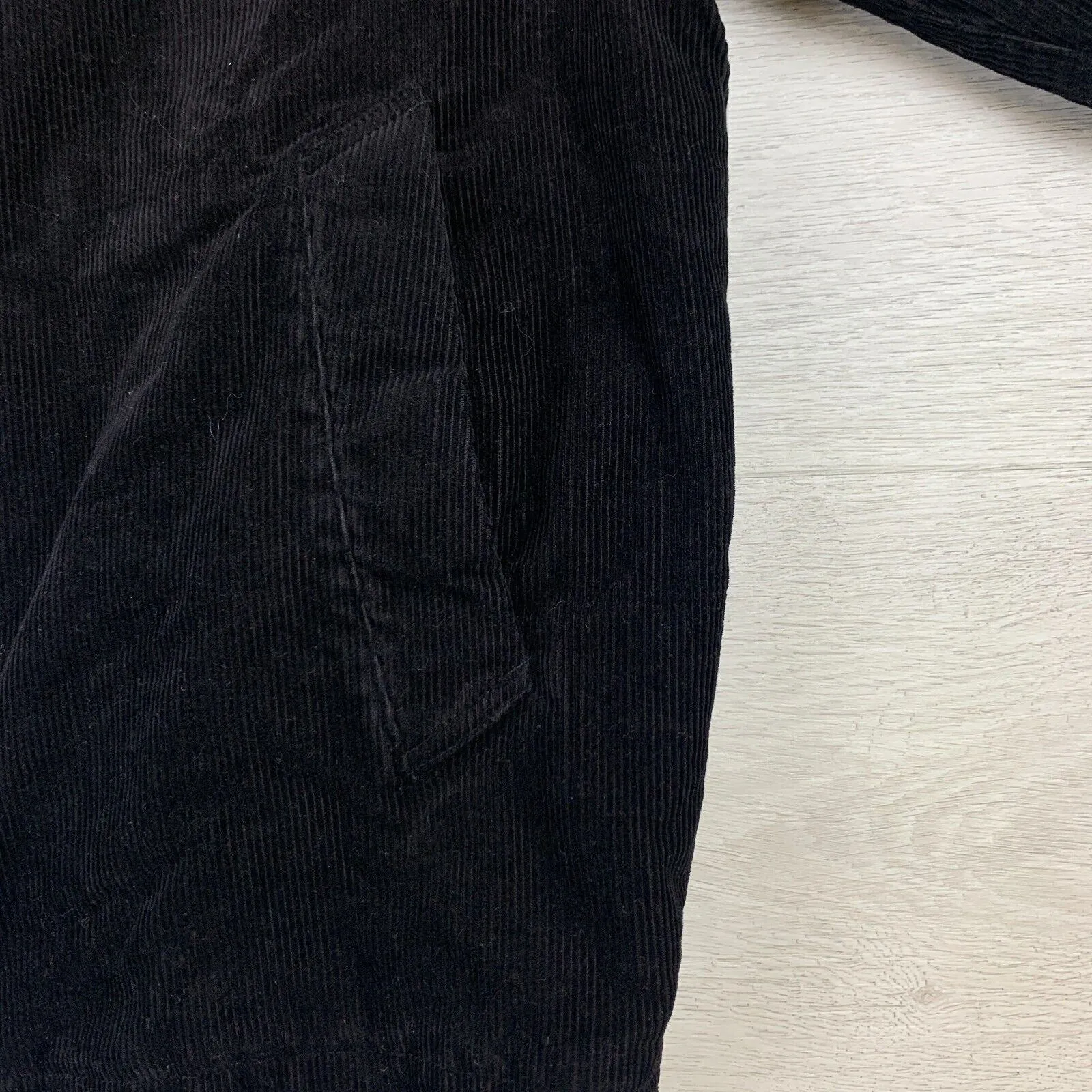 Gazman Mens Black Corduroy Bomber Jacket Size Large (New)