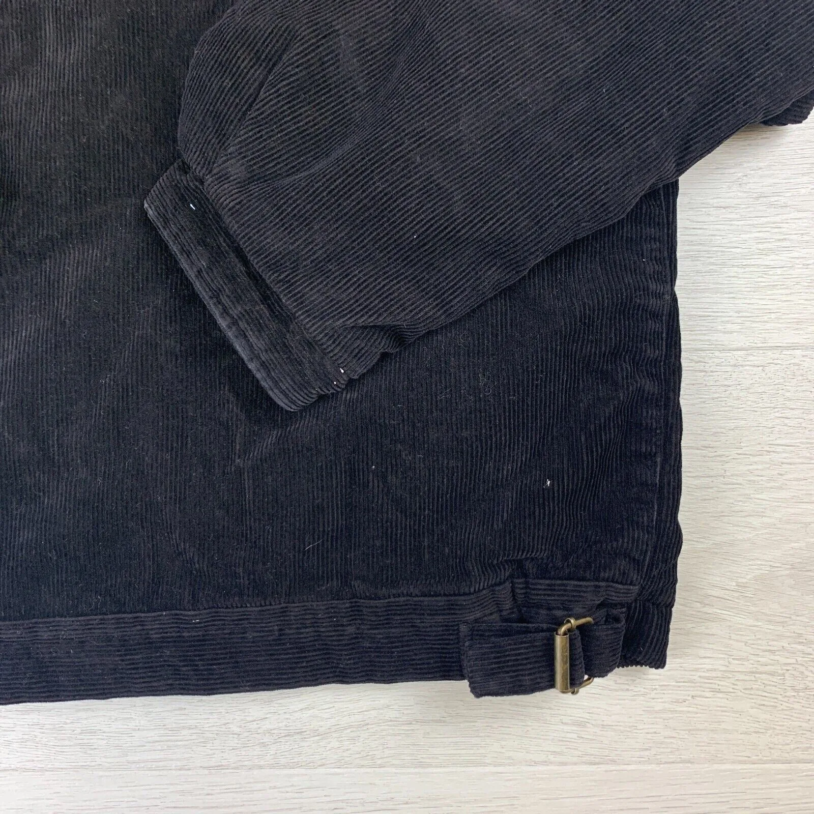 Gazman Mens Black Corduroy Bomber Jacket Size Large (New)