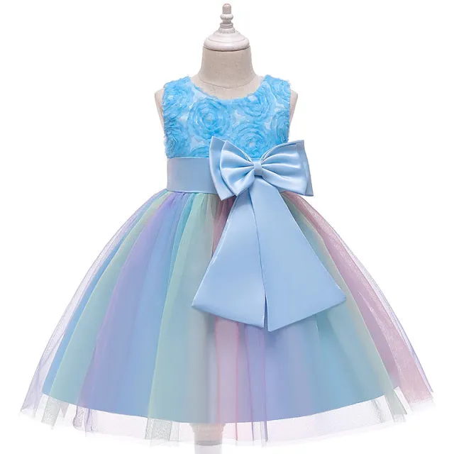 Girl Summer Lace Princess Dress Children Floral Gown Dresses For Girls