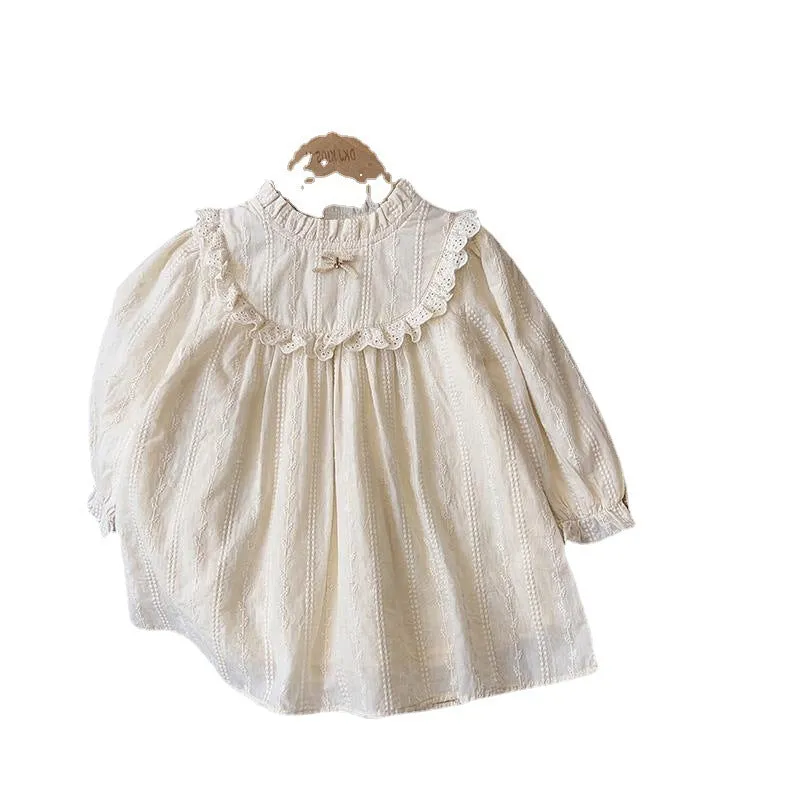 Girls' Clothing Dresses Baby Lace Lace Cutout Princess Dress