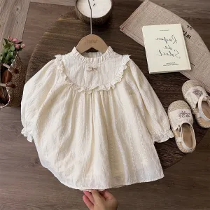 Girls' Clothing Dresses Baby Lace Lace Cutout Princess Dress