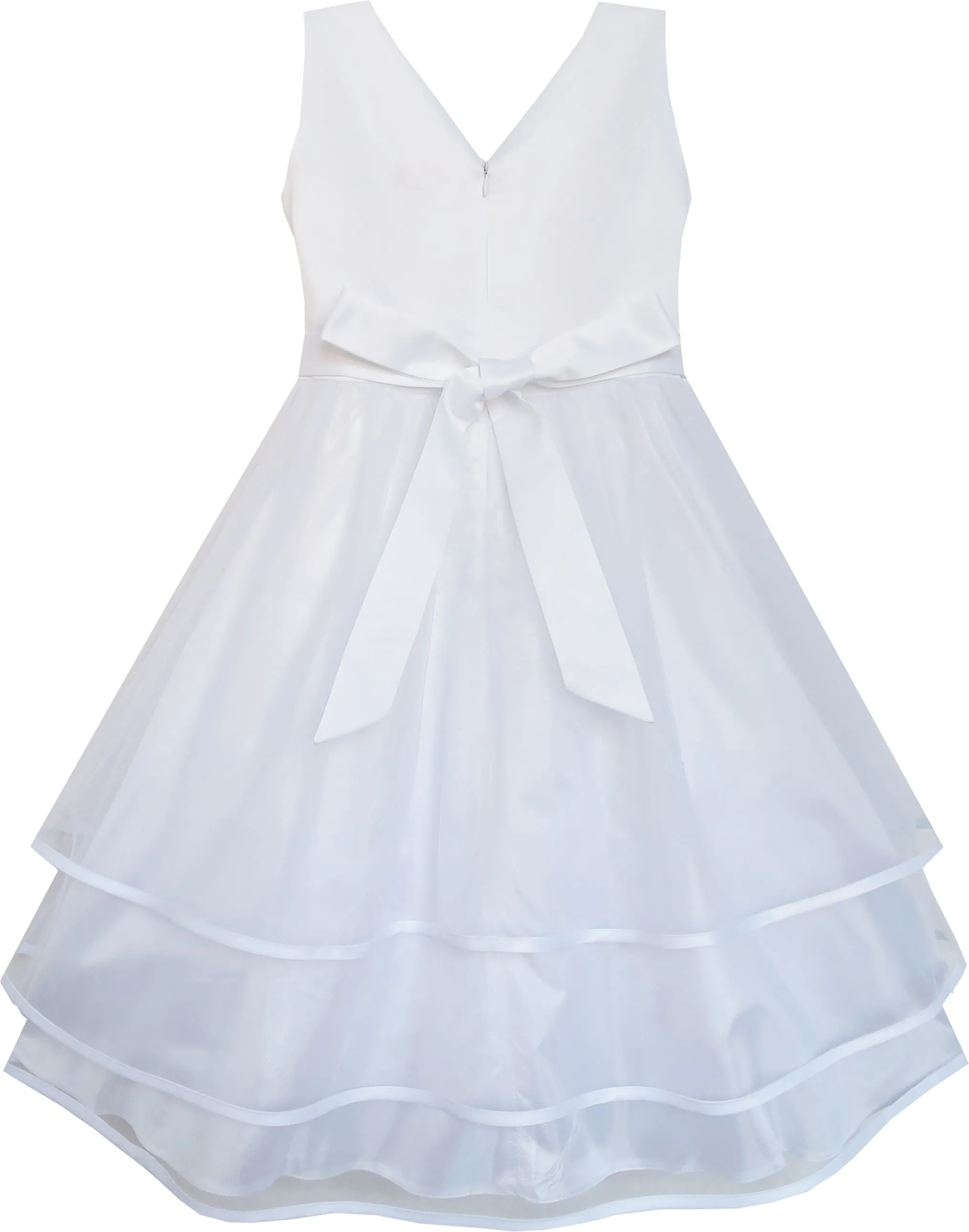 Girls Dress Lace Long Sleeve Maxi Wedding Party Size 6-14 Years