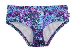 Girls UPF 50  Printed Swim Briefs  | Splatter