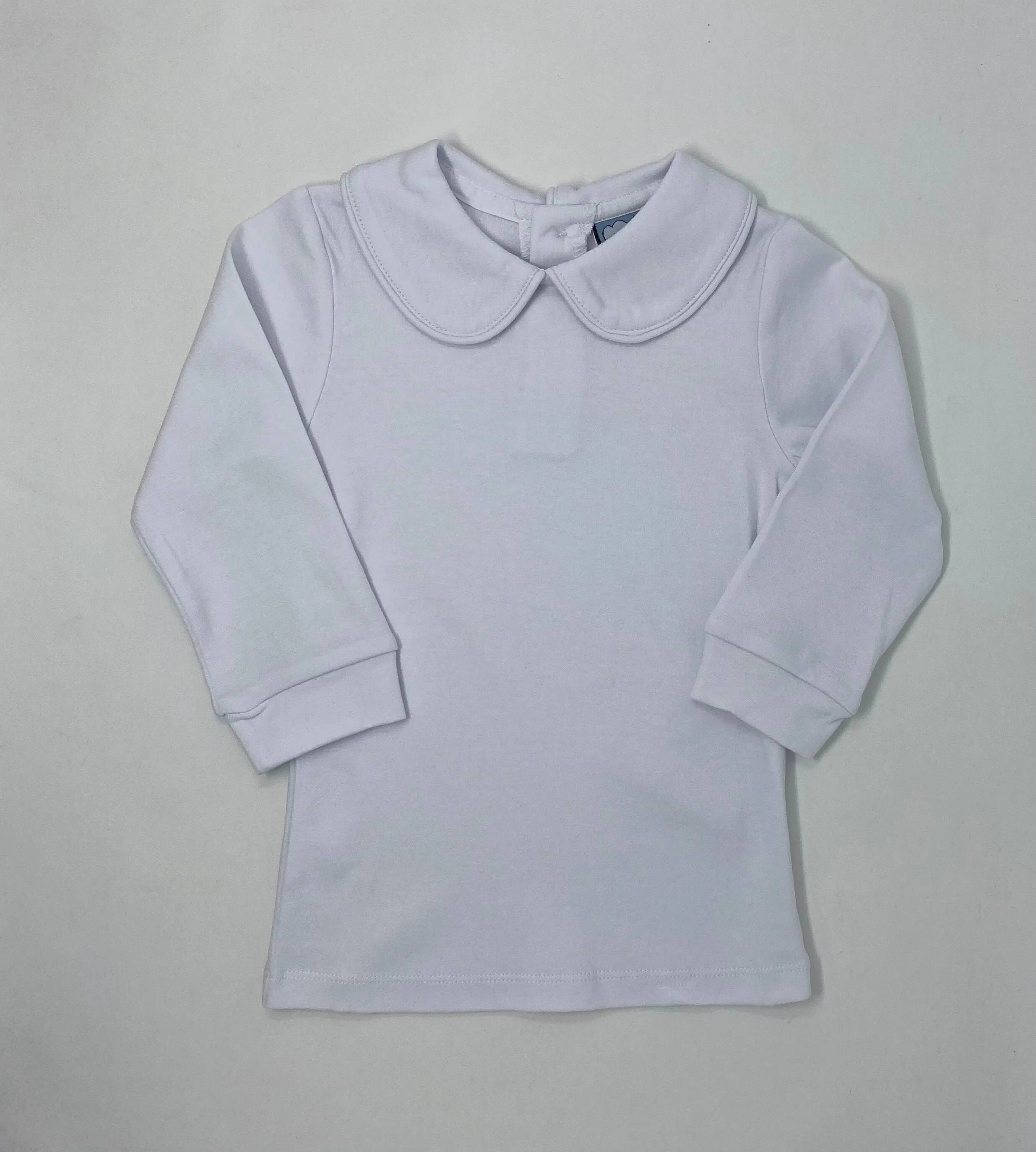 Girls White Knit Long Sleeve Shirt