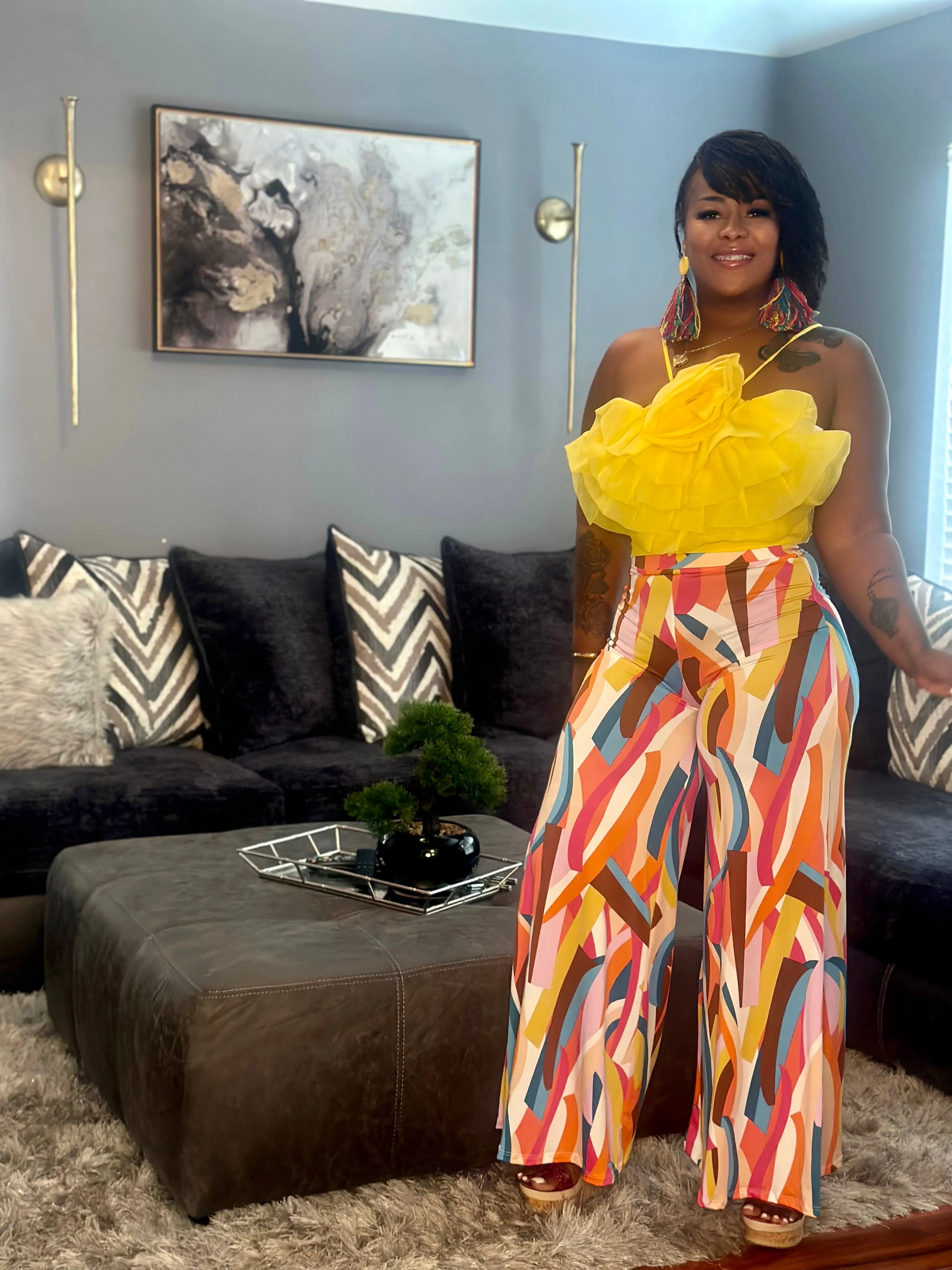 Glam All The Colors Wide Leg Pants