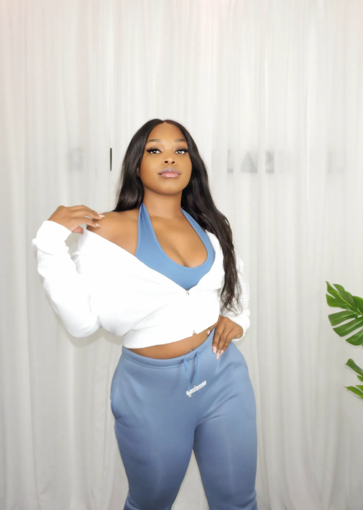 Got To Be Real 2PC Halter Top and Joggers Set