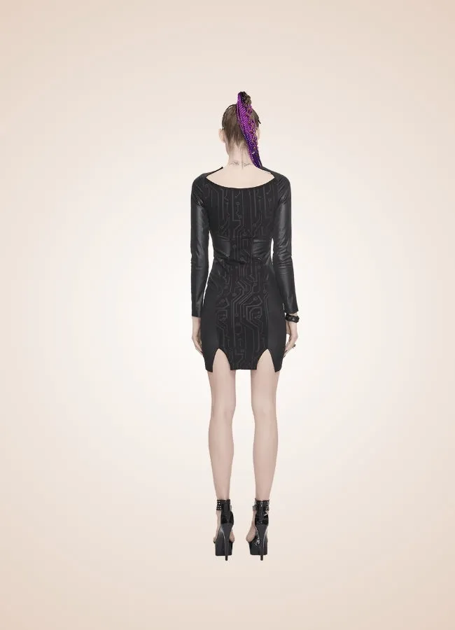 Gothic Long Sleeve Mini Dress