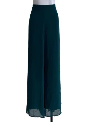 Green Plain Wide Pants